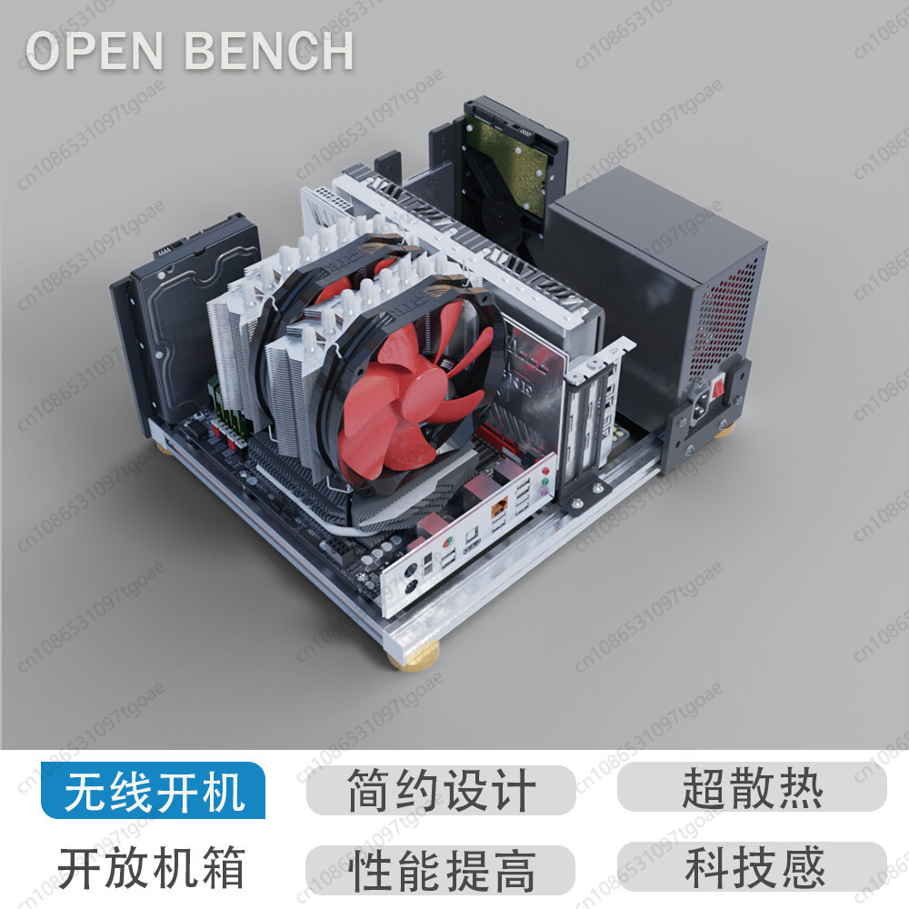 Full Aluminum Open Air PC Fram - Aluminum Open Frame Test Bench Water Cooling ulasan dan harga