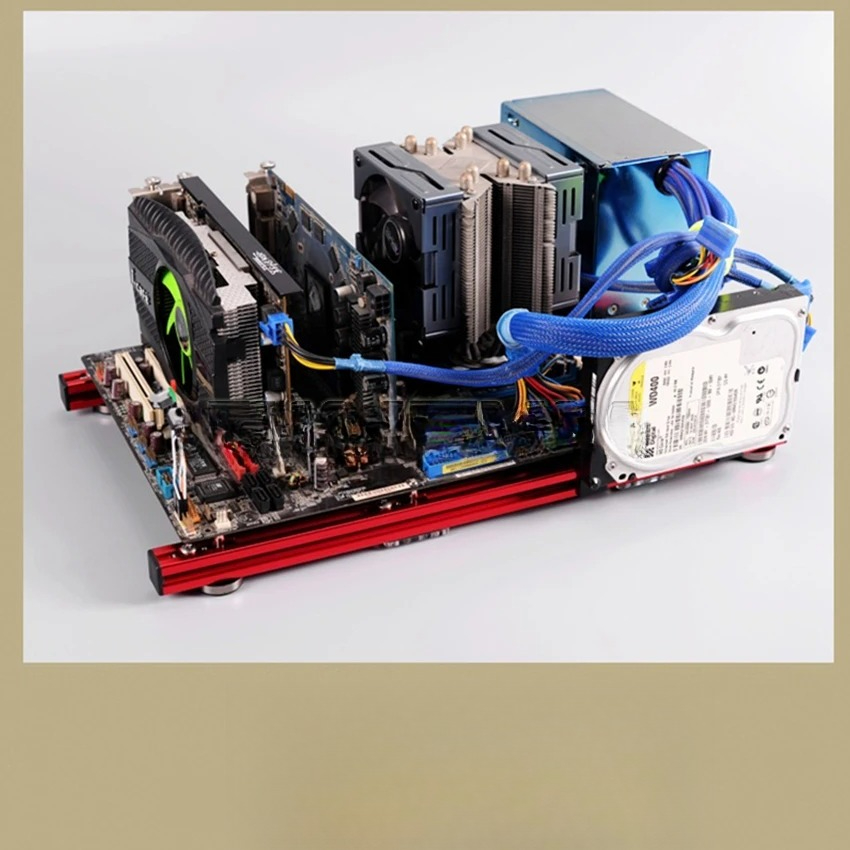 ATX PC Test Bench Aluminum All - Aluminum Open Frame Test Bench Water Cooling ulasan dan harga